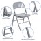 Emma and Oliver 2 Pack Home & Office Portable Party Events Steel Metal Folding Chair